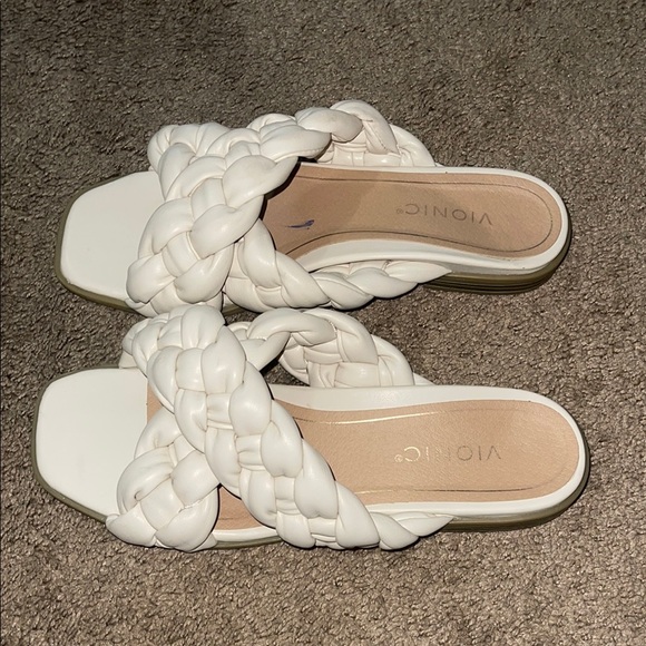 Vionic White Braided Sandals - Picture 7 of 9